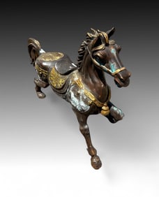 CHINESE AUSPICIOUS CAST BRONZE HORSE