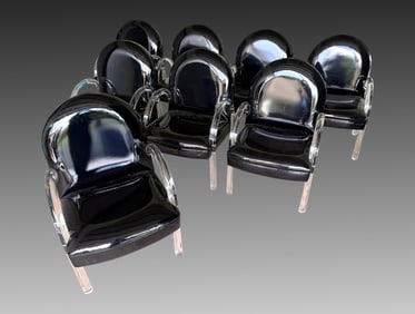 8 LEON ROSEN CHAIRS FOR PACE