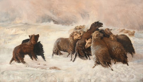 "LOST" DRAMATIC PAINTING AFTER SCHENCK