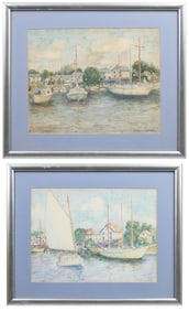 TWO CARL BUERGERNISS WATERCOLOR PAINTINGS