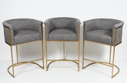 3 RESTORATION HARDWARE BAR STOOLS