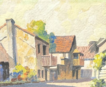 JOHN CUTHBERT HARE DON TOLEDO HOUSE WATERCOLOR