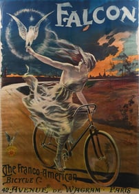 VINTAGE FALCON BICYCLES ADVERTISING POSTER
