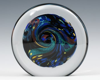 ROLLIN KARG DICHROIC ART GLASS SCULPTURE