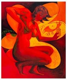 LARGE JADE THACKER ORIGINAL PAINTING "SUN DROPPER"