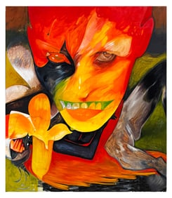 LARGE JADE THACKER ORIGINAL "HEAVY WEIGHT" PAINTIN