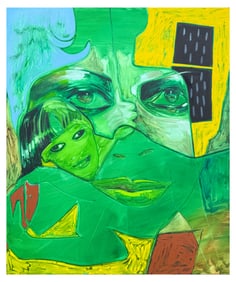 JADE THACKER ABSTRACT GREEN FACES
