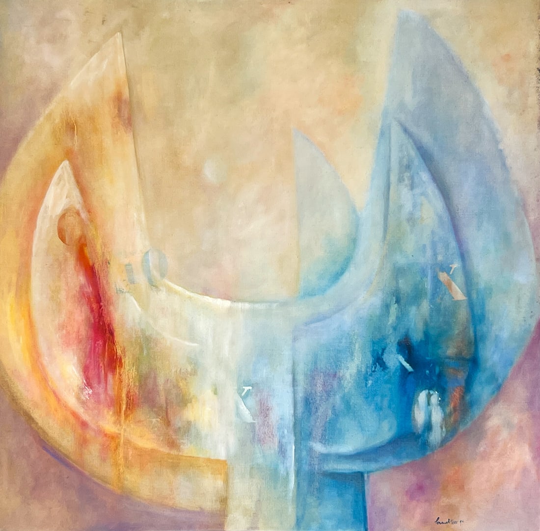 FRANK CARMELITANO ABSTRACT PAINTING WRENCH HEADS (1 of 4)