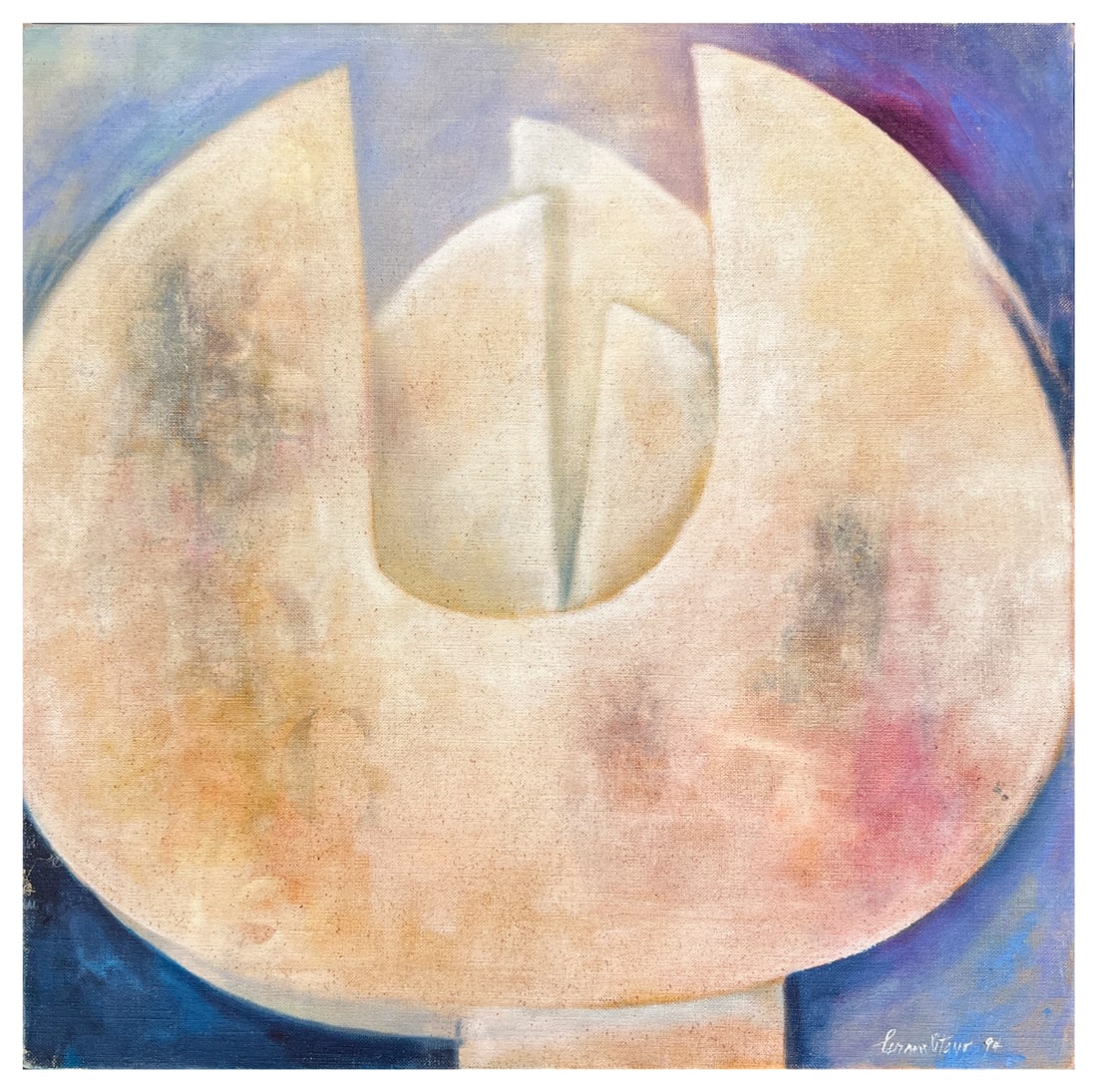 FRANK CARMELITANO PAINTING CRUCIBLE BLUE II (1 of 3)