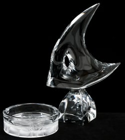 2 PC. DAUM NANCY CRYSTAL PIECES