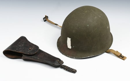 WORLD WAR I & II HELMET & HOLSTER
