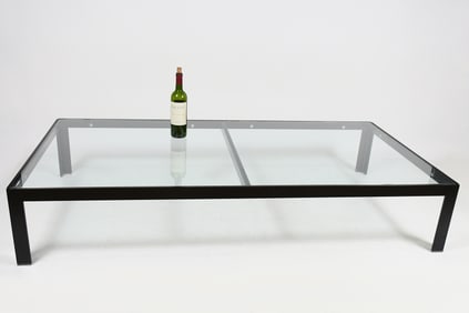ARMANI GLASS TOP COFFEE TABLE