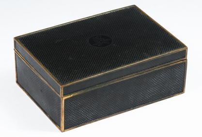 CHINESE CLOISONNE BRONZE FISHSCALE BOX