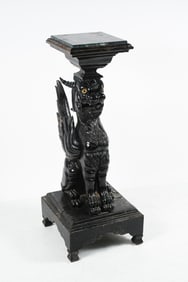 CARVED VICTORIAN GRIFFIN MOTIF PEDESTAL