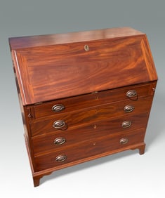 CHIPPENDALE STYLE SLANT FRONT DESK