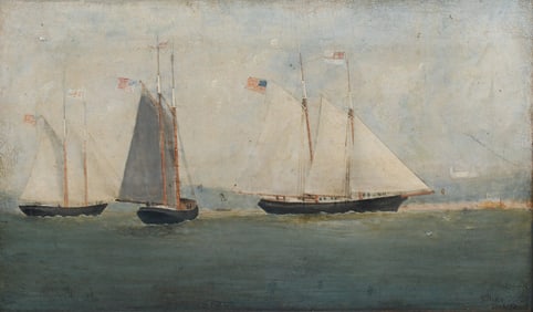 19TH CENTURY AMERICAN SCHOOL MARITIME PAINTING
