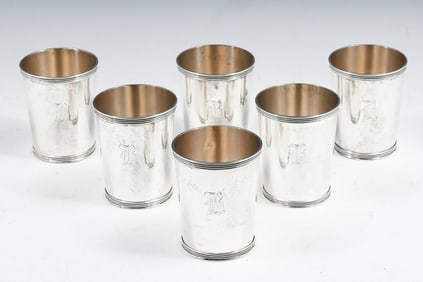 6 PC. BOGAERT'S JEWELER'S STERLING MINT JULEP CUPS