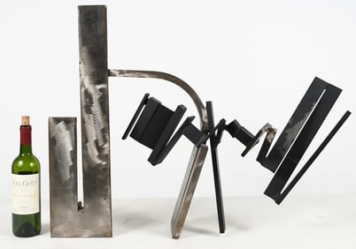 MID-CENTURY/BRUTALIST WELDED METAL SCULPTURE