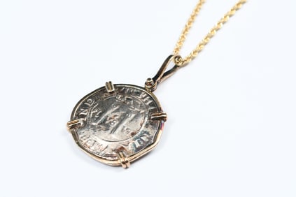 ATOCHA COIN & 14K GOLD CHAIN