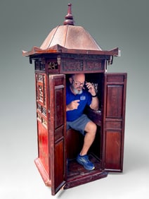 CARVED AND LACQUERED ASIAN SEDAN CHAIR