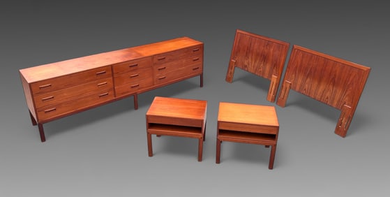 MCM DANISH ARNE WAHL IVERSON ROSEWOOD BEDROOM SET