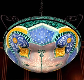 ULLA DARNI SIGNED HAND-PAINTED CHANDELIER