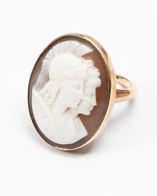 14K VENUS & MARS CAMEO RING