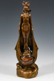 LOUIS CHALON ART NOUVEAU BRONZE MAIDEN