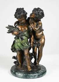 BRONZE BOY & GIRL "THE SECRET"