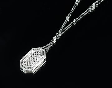 PLATINUM 1.50 CTW TIFFANY & CO. "VOILE" LAVALIER