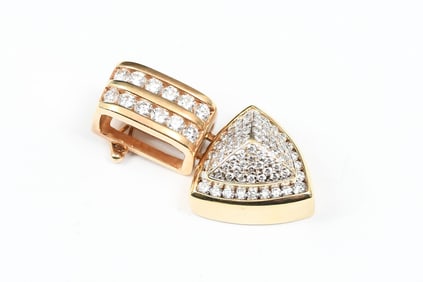 18K GOLD AND DIAMOND ENHANCER/SLIDE