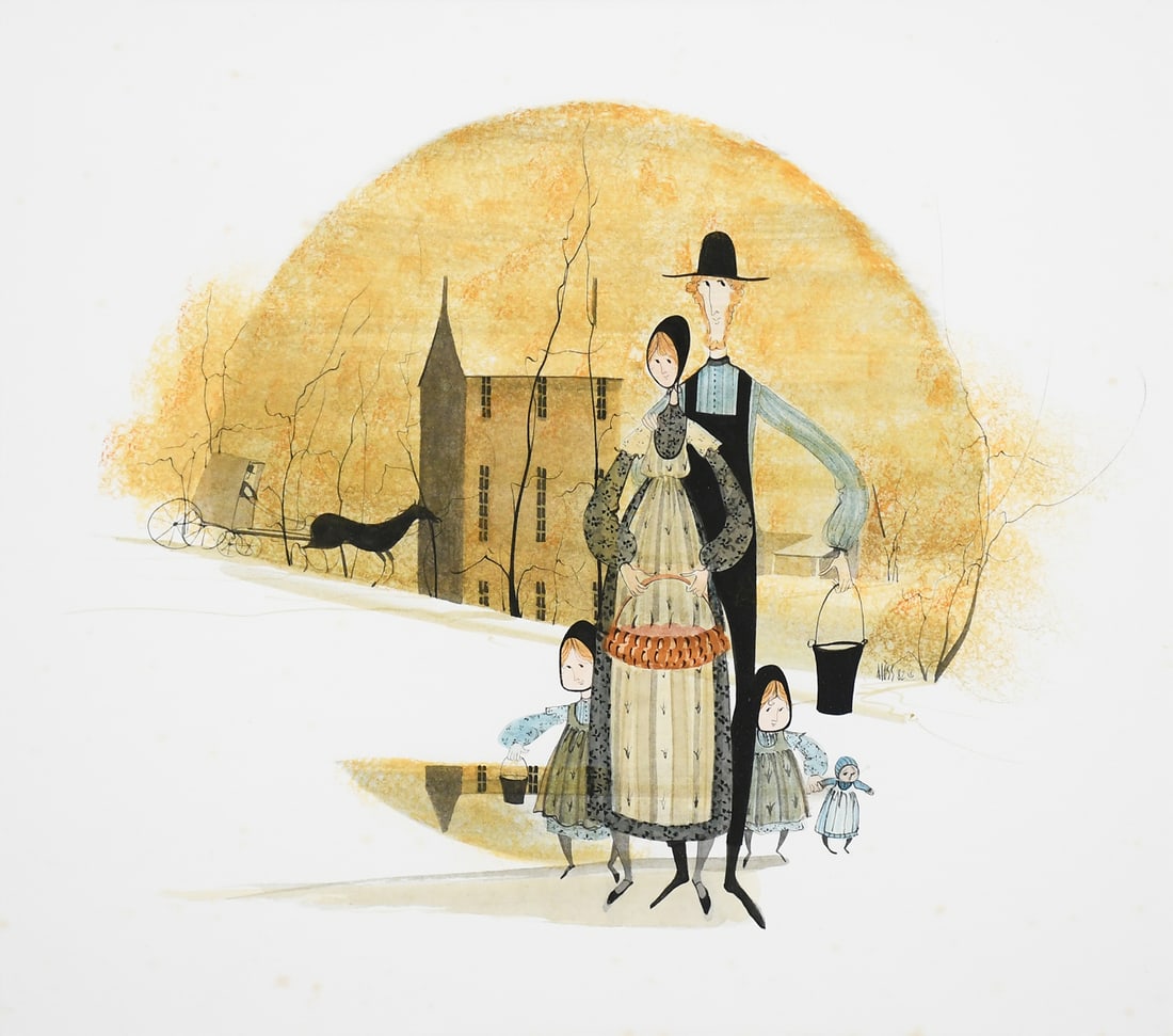 P. BUCKLEY MOSS ORIGINAL WATERCOLOR PAINTING (1 of 5)