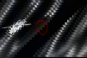 PLATINUM EDWARDIAN REVIVAL DIAMOND RING: PLATINUM EDWARDIAN REVIVAL DIAMOND RING Platinum diamond ring contains: 1 old European pear cut diamond. DIAMOND WEIGHT: 2.12 Ct. approx. 20 calibre cut rubies. TOTAL RUBY WEIGHT: 1.50 Ct. approx. Dia