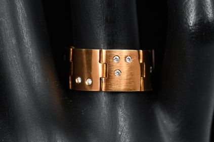 18K GOLD VINTAGE PANEL RING