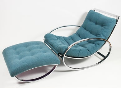 MCM BENATO ZEVI FOR FELIG ELLIPSE ROCKER & OTTOMAN