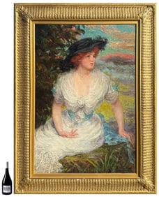 LARGE JAMES CARROLL BECKWITH PORTRAIT PAINTING