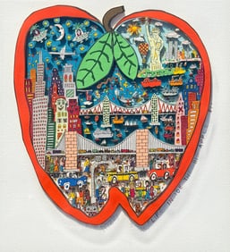 JAMES RIZZI BIG APPLE 3-D LITHOGRAPH