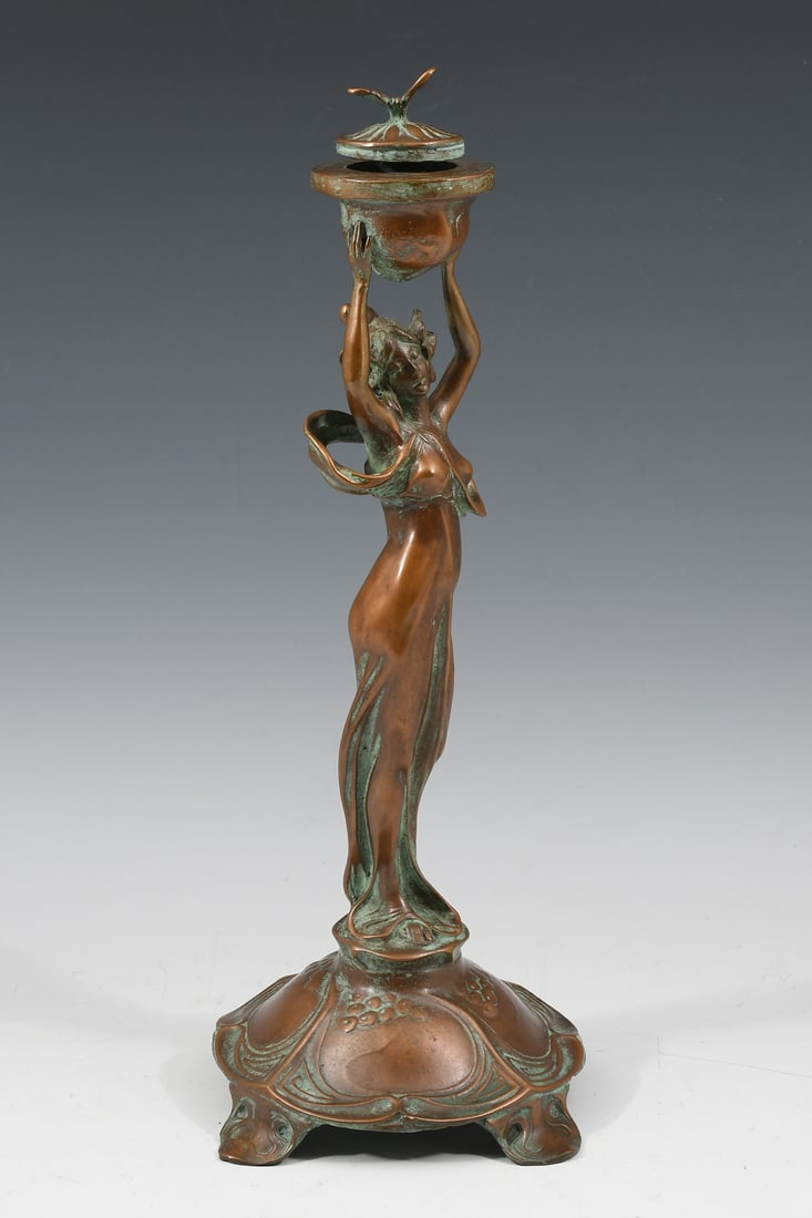 GILBERT KRUFT NOUVEAU MAIDEN BRONZE (1 of 5)