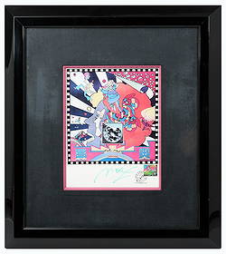 PETER MAX EARTH DAY SUMMIT 1992 OFFSET LITHOGRAPH: PETER MAX EARTH DAY SUMMIT 1992 HAND-SIGNED OFFSET LITHOGRAPH: Sight size 11" x 8.75", framed, 24" x 21".
