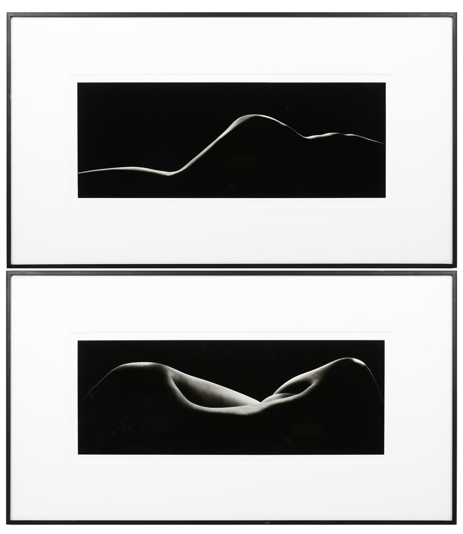 TWO SIMON CHAPUT EROTIC PHOTOGRAPHS: CHAPUT, Simon, (French, b. 1952): “Valeria” and “Una”, numbered 14/15 and 12/15 respectively, signed and numbered verso, sight size 8” x 22”, framed, 18.25” x 32.25&r