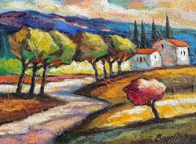 SLAVA BRODINSKY "TREETOP HIDEAWAY" PAINTING