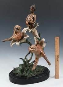 PAUL WEGNER TIGER LILY FANTASY BRONZE