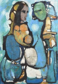 MADO SCHOOLMEESTERS ROUAULT STYLE PAINTING