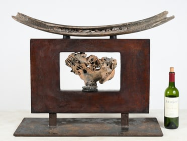 SUSAN LIVINGSTON MIXED MEDIA FOSSIL SCULPTURE