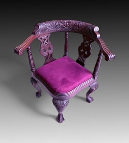 CARVED CORNER CHAIR