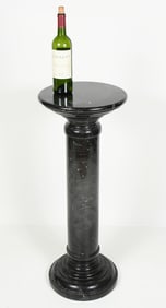 BLACK MARBLE PEDESTAL