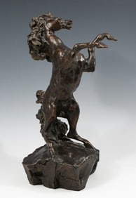LEROY NEIMAN BRONZE OF REARING STALLION