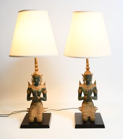 PR. THAI PRINCE PHRA RAMA BRONZE LAMPS