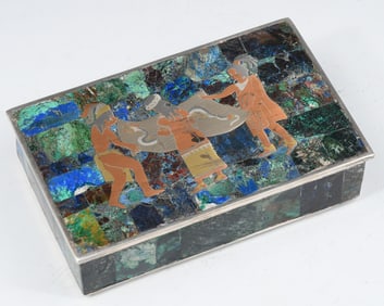 LOS CASTILLO MIXED METAL INLAID BOX