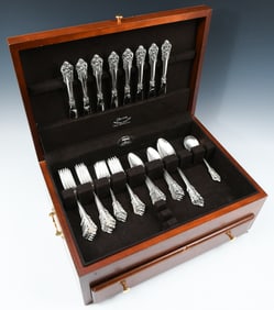 38 PC. STERLING FLATWARE WALLACE GRAND BAROQUE